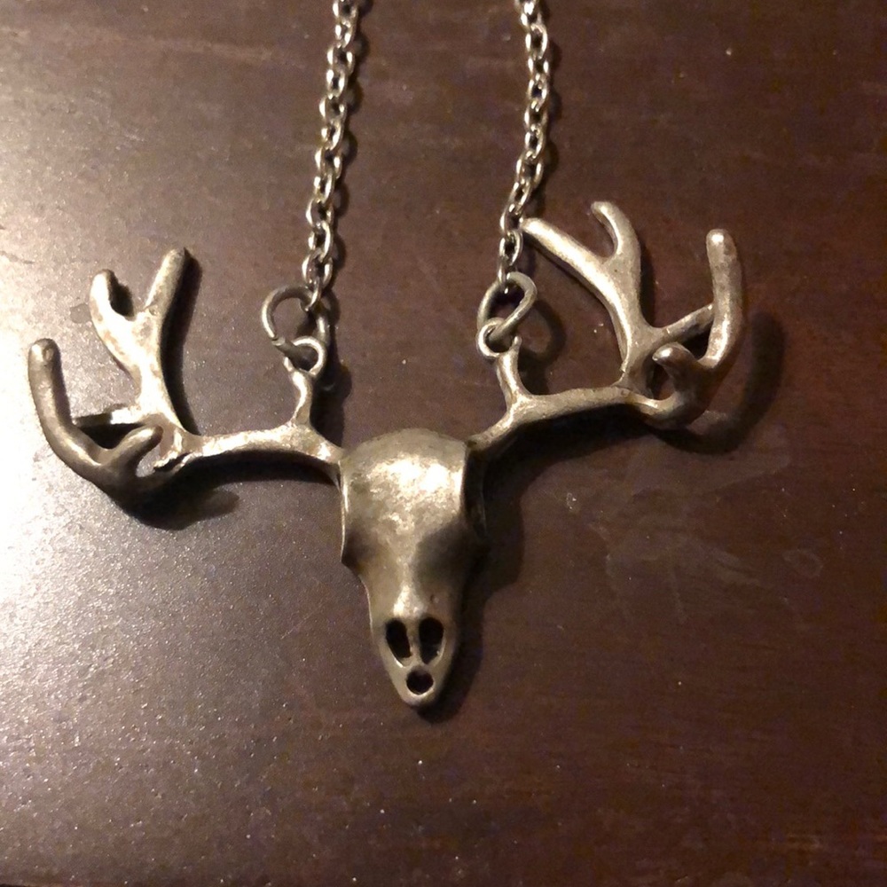 Deer skull necklace